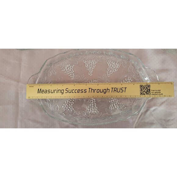 Vintage Anchor Hocking 8 Piece Snack Set with 4 Trays and 4 Cups in Original Box - Picture 6 of 12